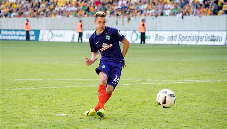 Nachwuchsstürmer Johannes Eggestein schoss für Werder gegen Ajax in der 46. Minute den Ausgleich. 