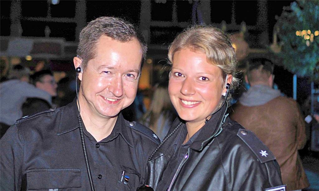 Natürlich zeigte auch die Polizei Präsenz auf dem Stadtfest.