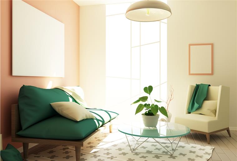 Wohnung, die nach Feng Shui eingerichtet wurde