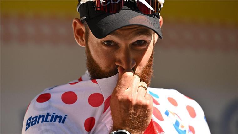 „Gut in die Länge gezogen“: Geschkes letzter Tanz Neun Tage trug Simon Geschke das Bergtrikot der Tour de France 2022.