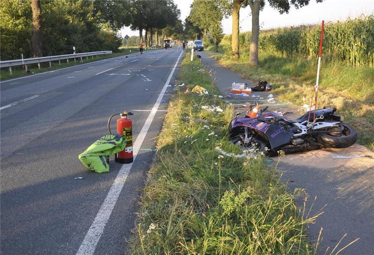 Das Foto zeigt das am Unfall beteiligte Motorrad.  