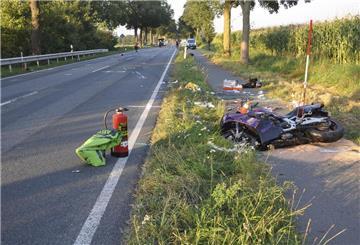 Das Foto zeigt das am Unfall beteiligte Motorrad.  