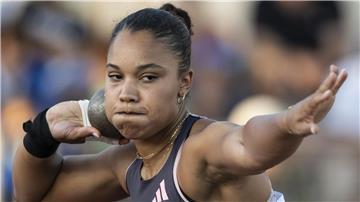 Olympiasiegerin Yemisi Ogunleye wurde beim Leichtathletik-Meeting in Lausanne Zweite.