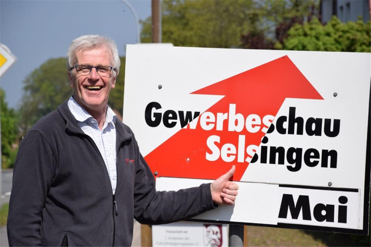 Otto Winkelvos von der Werbegemeinschaft freut sich auf die zweitägige Gewerbeschau am 4. und 5. Mai in Selsingen.