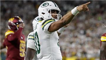 Packers-Quarterback Jordan Love darf jubeln.