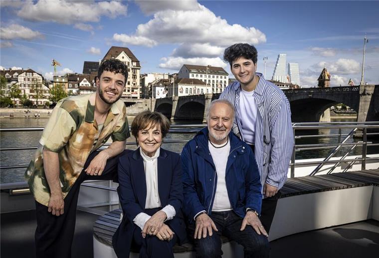Céline Dions Auftritt beim Schweizer ESC weiter ungewiss Paola (2.v.l.) und Luca Hänni (l) sind beim ESC 2025 mit von der Partie.