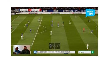 Peter Gassner (Werder Bremen) und Philipp Overschmidt (FC Schalke 04) messen sich vor dem DFB-Pokal in Fifa 19.