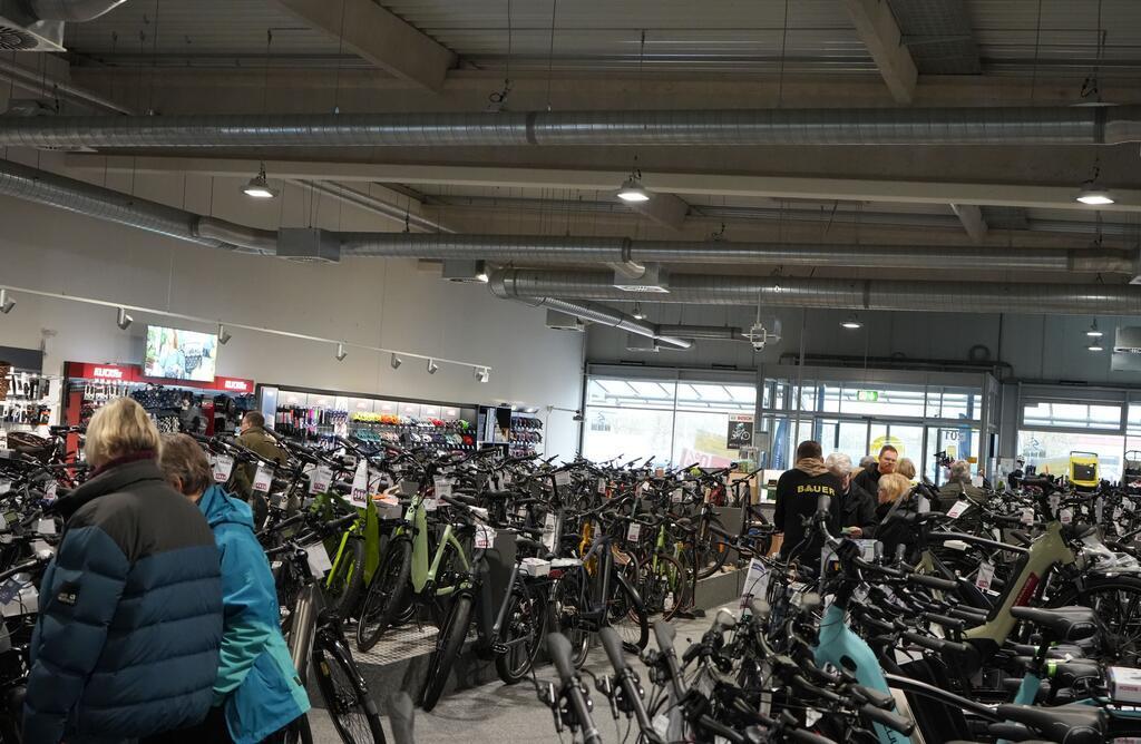 Fahrradgeschäft von innen in Bremerhaven.