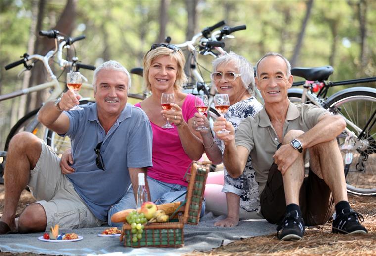 Menschen beim Picknicken