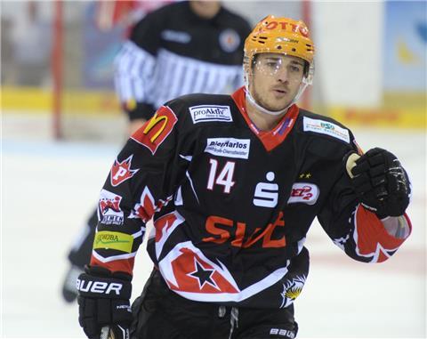 Pinguins-Stürmer David Stieler. Foto Scheer
