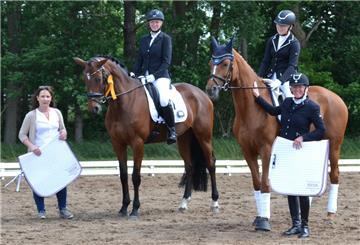 Platzierung der A-Dressur mit Wertung für den Dressurcup beim Reitturnier des RV Beverstedt.