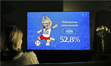 Plüschiger Dribbelkünstler: Ein Wolf wird das Maskottchen der Fußballweltmeisterschaft 2018 in Russland. 
