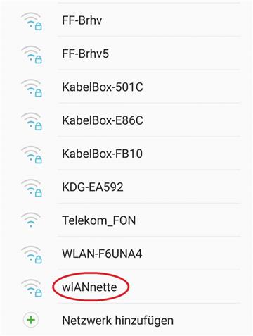 &quot;wlANnette&quot; - da mussten wir schon etwas schmunzeln. - Screenshot: Gassner