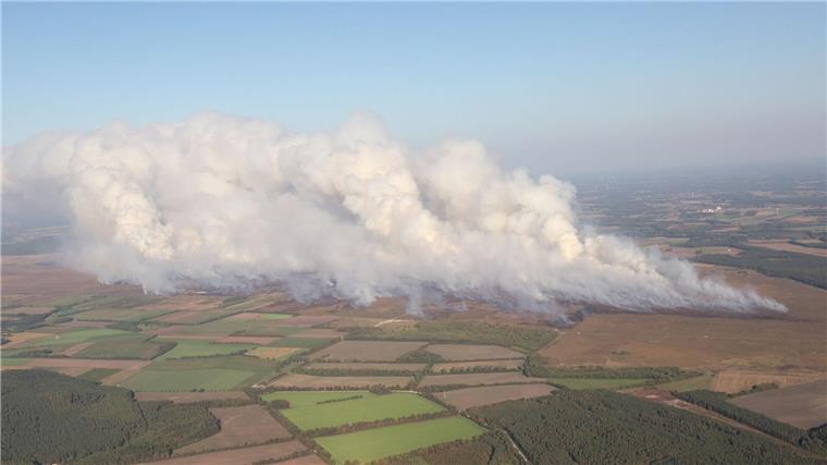 Raketentests lösten am 3. September 2018 den Brand im Moor bei Meppen aus. (Archivbild)