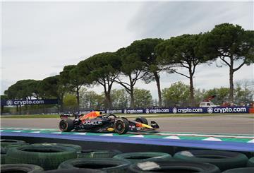 Rast im Sprintrennen in Imola allen davon: Max Verstappen. 