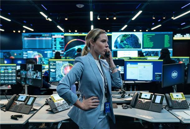 Rebecca Ferguson als Captain Olivia Walker in einer Szene des Films „A House of Dynamite“. (Handout)