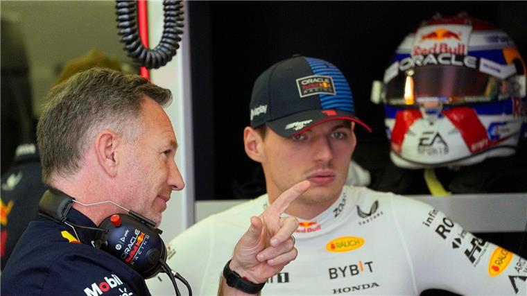Horner kritisiert Mercedes-Werben um Verstappen Red-Bull-Teamchef Christian Horner (l) und Max Verstappen.