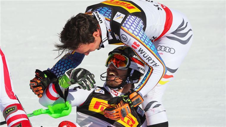 Fährt er? Hirscher-Rückkehr elektrisiert den Ski-Weltcup Rivalen, aber auch Freunde: Felix Neureuther (oben) und Marcel Hirscher.