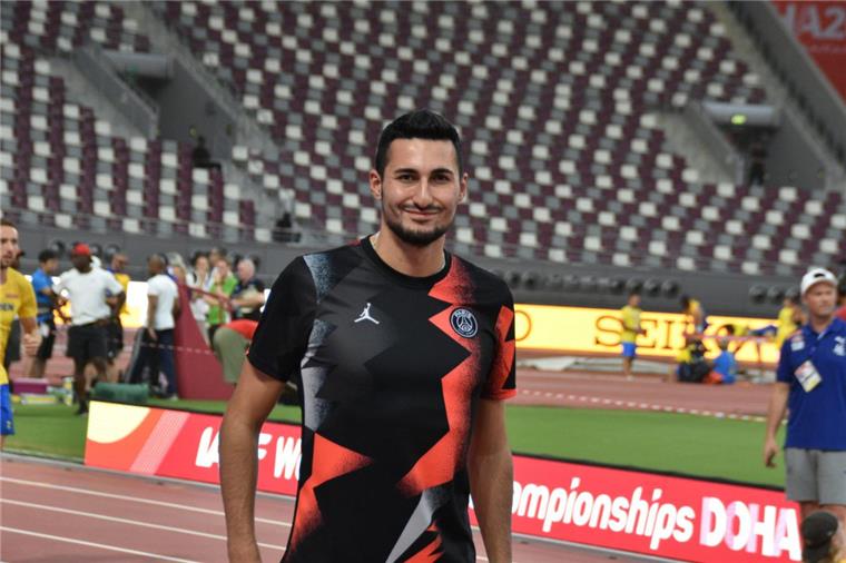 Said Gilani aus Sellstedt beim Training im Khalifa International Stadium von Doha.