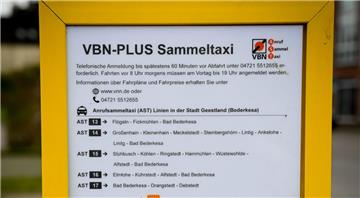 Sammeltaxi-Haltestelle Moortherme in Bederkesa. 