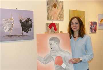 Sandra Schwarze hat sich mit ihren Schülern im Unterricht Sportdarstellungen in der Kunst gewidmet. 