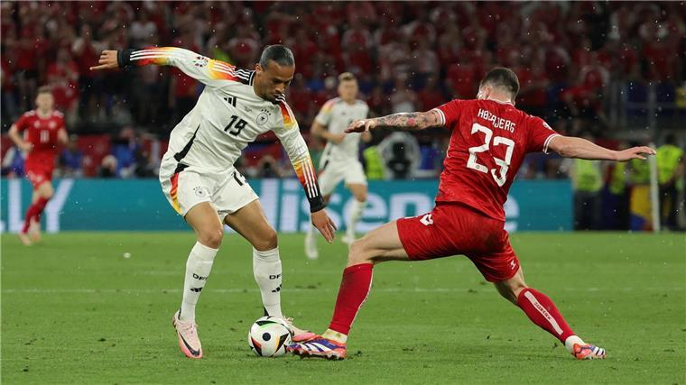 Sané spielte im Dänemark-Spiel von Anfang an - konnte aber nicht glänzen.