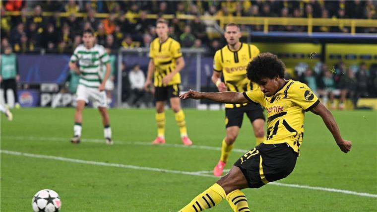 Schnell und neuerdings auch torgefährlich: BVB-Angreifer Karim Adeyemi traf beim 7:1 gegen Celtic Glasgow nach Belieben.   