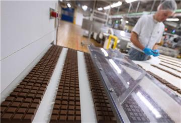 Schokoladen-Produktion bei der Firma Ritter Sport