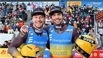 Schon wieder Gesamtweltcup-Gewinner: Die Rodler Tobias Wendl (r) und Tobias Arlt.