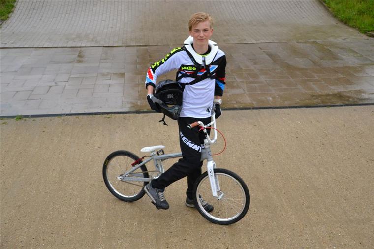 Sebastian Nötzel darf sich jetzt schon freuen: Der BMX-Fahrer erhält den Nachwuchs-Förderpreis. Foto Filke