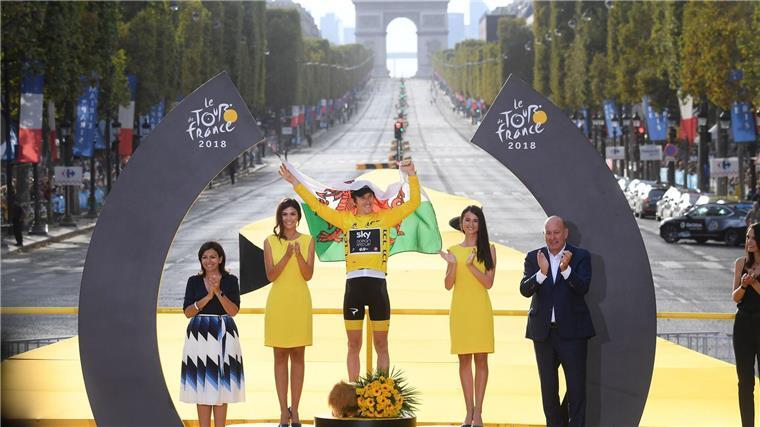 Abschied in der Heimat: Ex-Tour-Sieger Thomas steigt vom Rad Sein größter Erfolg: Geraint Thomas gewann 2018 die Tour de France. (Archivbild)