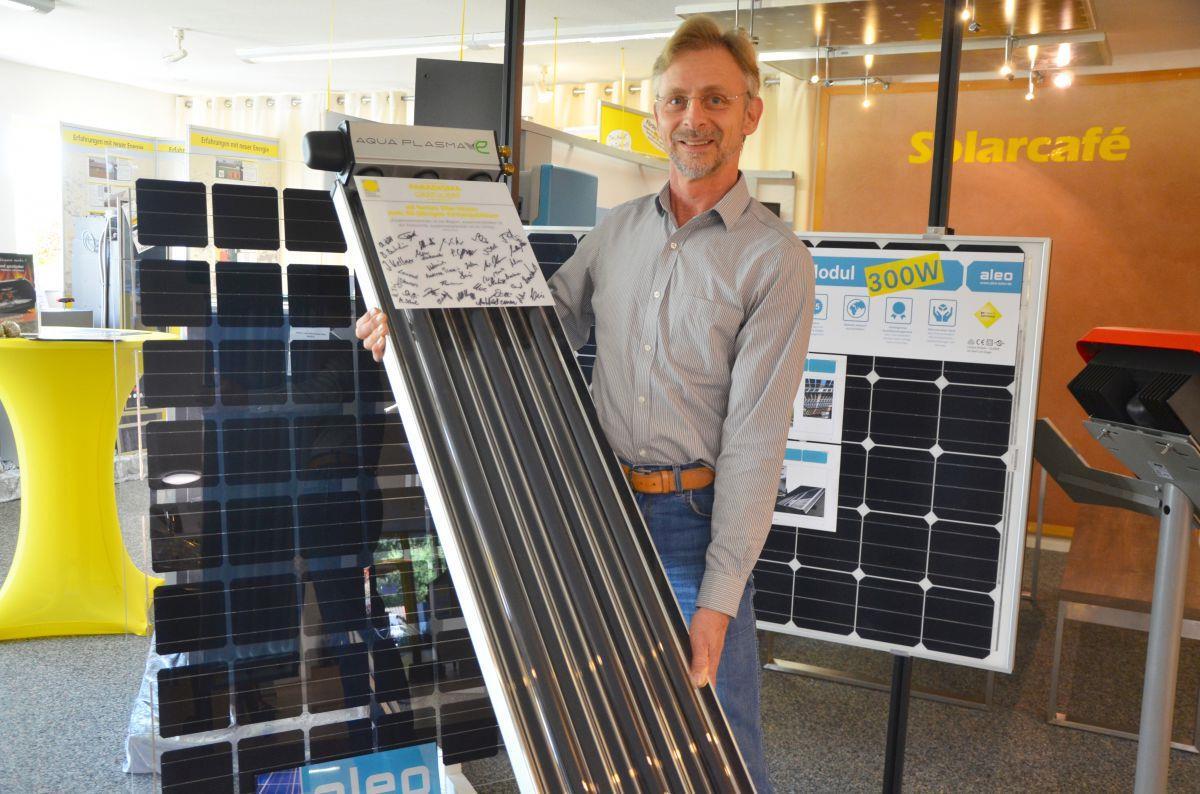 Seine Faszination für die Solartechnik ist immer noch da, sagt Andreas Bruske.  