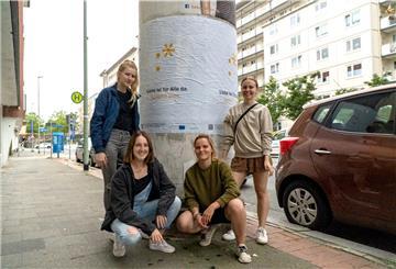 Sensibilisieren für eine gendergerechte Sprache: (von links) Luisa Gaumann, Laura Nespethal, Lisa Jane Albrecht und Johanna Geimer.