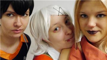Nina Hochfeld als Volleyballspieler Tobio Kageyama aus dem Anime Haikyuu, Aliya Pawleta als Juuzou aus "Tokyo Ghous", Isabelle Wiermann als "Rose Homestuck".