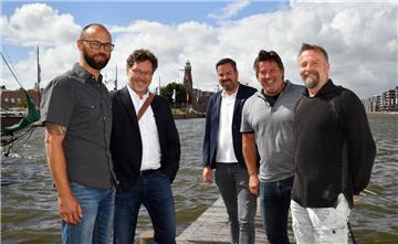 Sie stellen das Leuchtturmfest auf die Beine: Michel Koren, Raymond Kiesbye, Markus Drees, Willy Reinhardt und Michael Reckers.