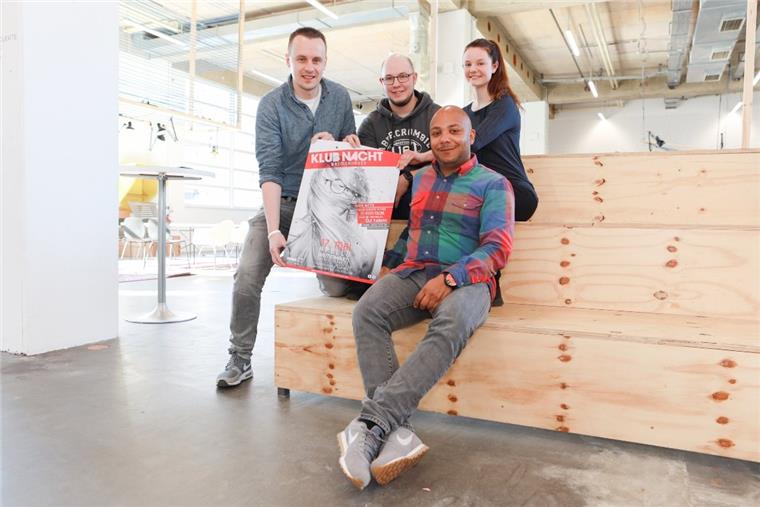 Sie wollen eine neue Veranstaltung etablieren (von links): Jonas Klitzka, Mirko Reschkowski, Georg Vollenbruck und Mirjam Uhl setzen auf die „Klub Nacht“.