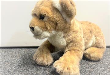 Simba haben die Beamten der Autobahnpolizei Sittensen dieses Plüschtier getauft. Jetzt suchen sie nach dem Eigentümer.