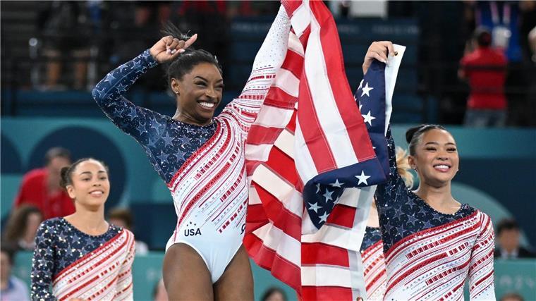 Turnstar Biles: Keine französische Küche im olympischen Dorf Simone Biles ist ist Vorbild im US-Team.