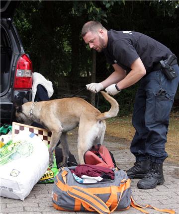 Sind Drogen im Gepäck? Der Polizeihund hat dafür ein feines Näschen. Schon bei der Anreise zogen die Beamten einige Autofahrer aus dem Verkehr.