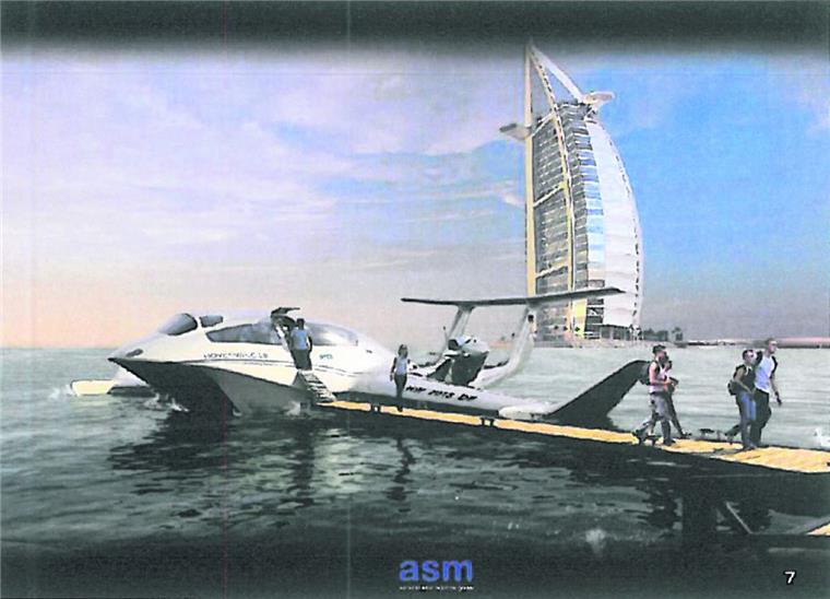So könnte ein Stück Zukunft aussehen: Fahrgäste lassen sich mit einem Hoverwing transportieren.