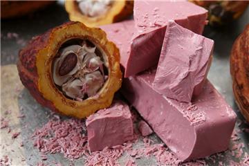 So rosa sieht der neue Schokoladentyp "Ruby" aus.