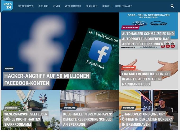 Kurioses und Trauriges: Das war die Woche auf nord24 So sah die nord24-Startseite am Freitagabend aus,