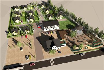 So sehen die Pläne für das komplette Areal rund um die Villa Küstenwind in Tossens aus. Jetzt soll erst einmal die Bühne (rechts) realisiert werden.