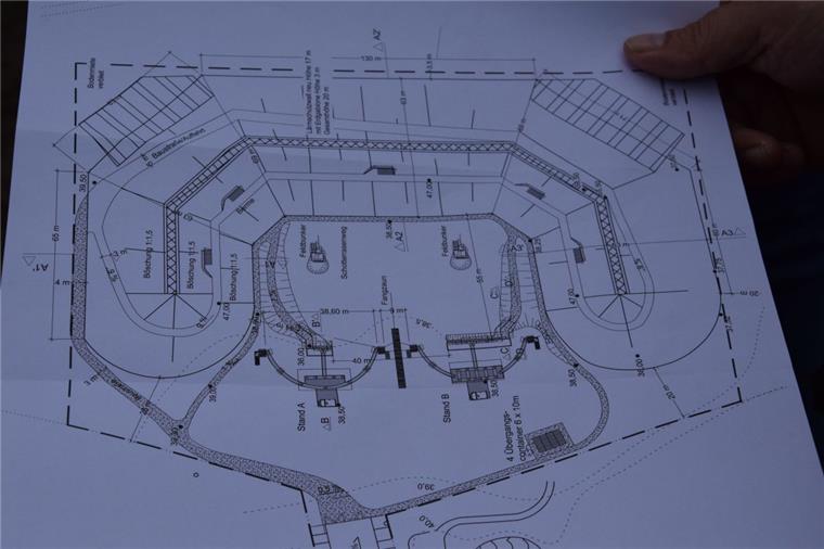Rhadereistedt: Bürger äußern Sorgen zum Schießstand-Bau So sieht der in Rhadereistedt geplante runderneuerte Tontauben-Schießstand mit Lärmschutzwall auf dem Papier aus.