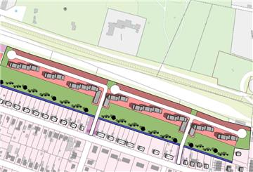 So sieht die aktuelle Planung aus: Auf der Fläche zwischen Hansingstraße und Bahngleis könnten bis zu acht Gebäudekomplexe entstehen.