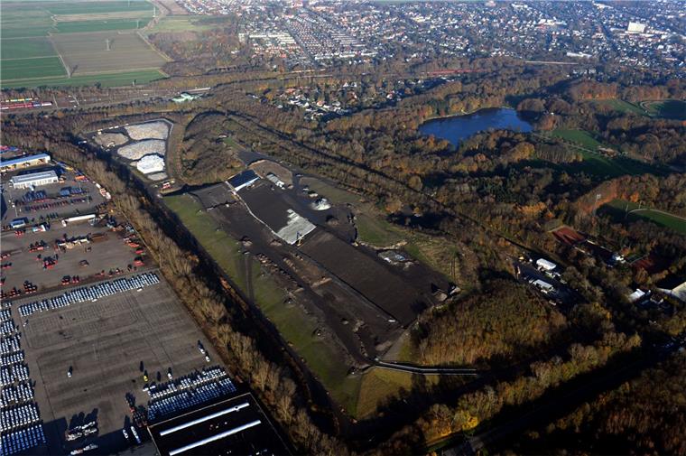So sieht die Mülldeponie Grauer Wall in Speckenbüttel von oben aus.
