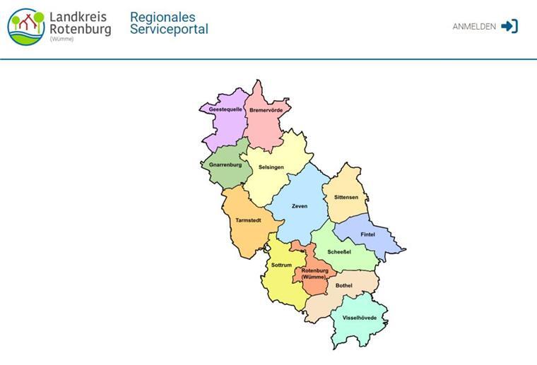 So sieht die Startseite des neuen Online-Serviceportals aus.