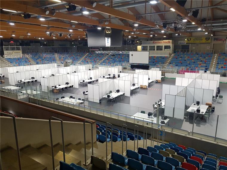 So sieht's in der Eisarena in Bremerhaven derzeit aus.