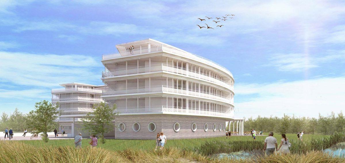 So soll das 140-Zimmer-Hotel "Am Seedeich" in Dorum-Neufeld aussehen.