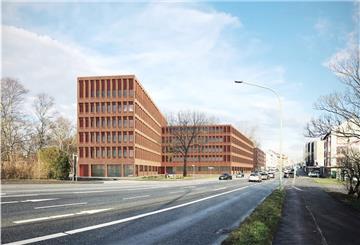 So soll das neue Polizeirevier Geestemünde von der Georgstraße/Nansenstraße aussehen.